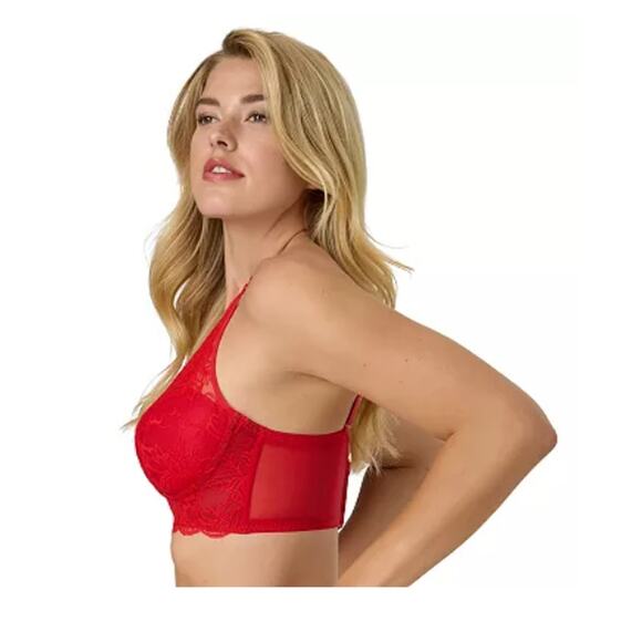 Maidenform Pure Comfort Lace & Mesh Longline Wireless Bralette DM1188 40C NWT - Picture 5 of 5